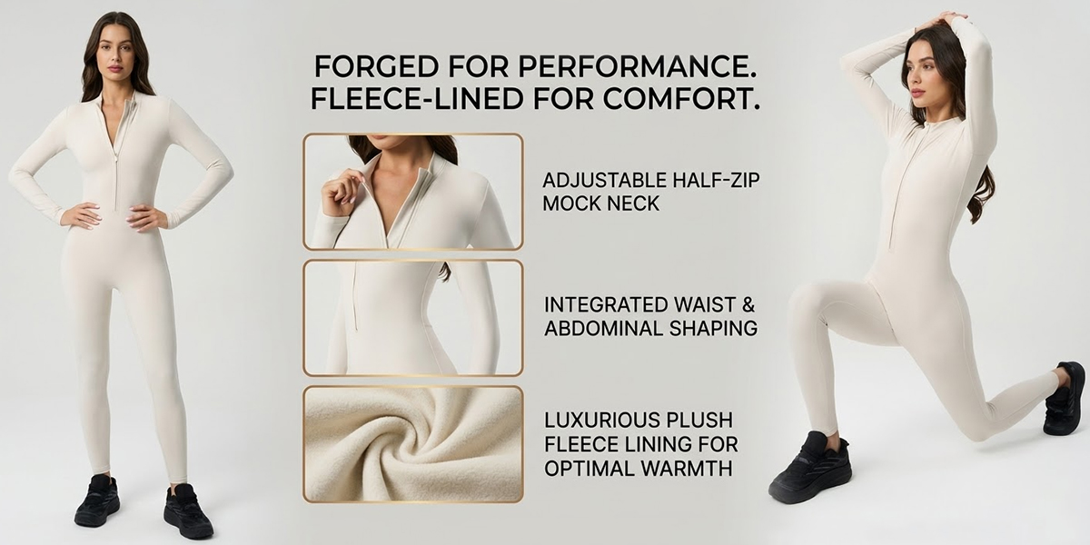 Fleece-Lined Active Jumpsuit