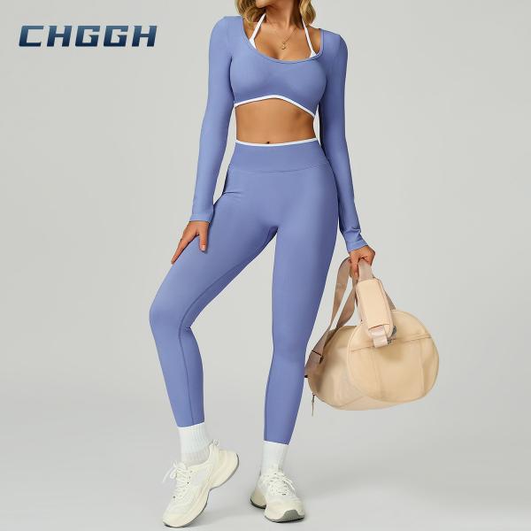 Hollow Back Sports Bra & High Waist Fitness Leggings